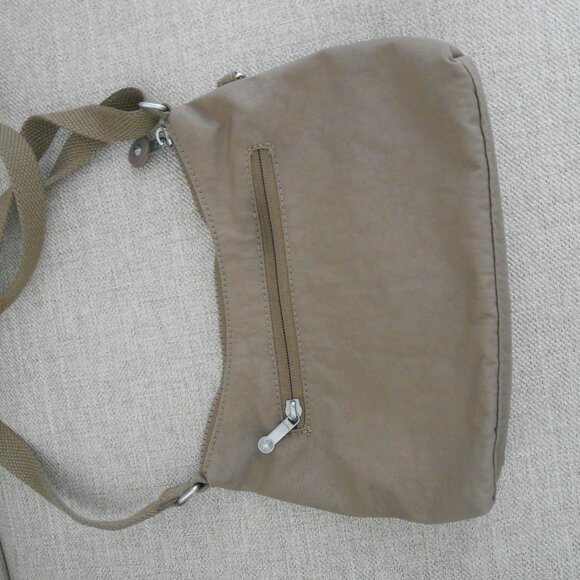 Kipling Nylon Beige Tan Crossbody Bag Should Bag 6.5"x9.5"x2.75" No monkey - Picture 5 of 13